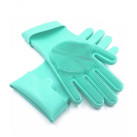 “Quick-Clean Silicone Magic Gloves for Stress-Free Washing”