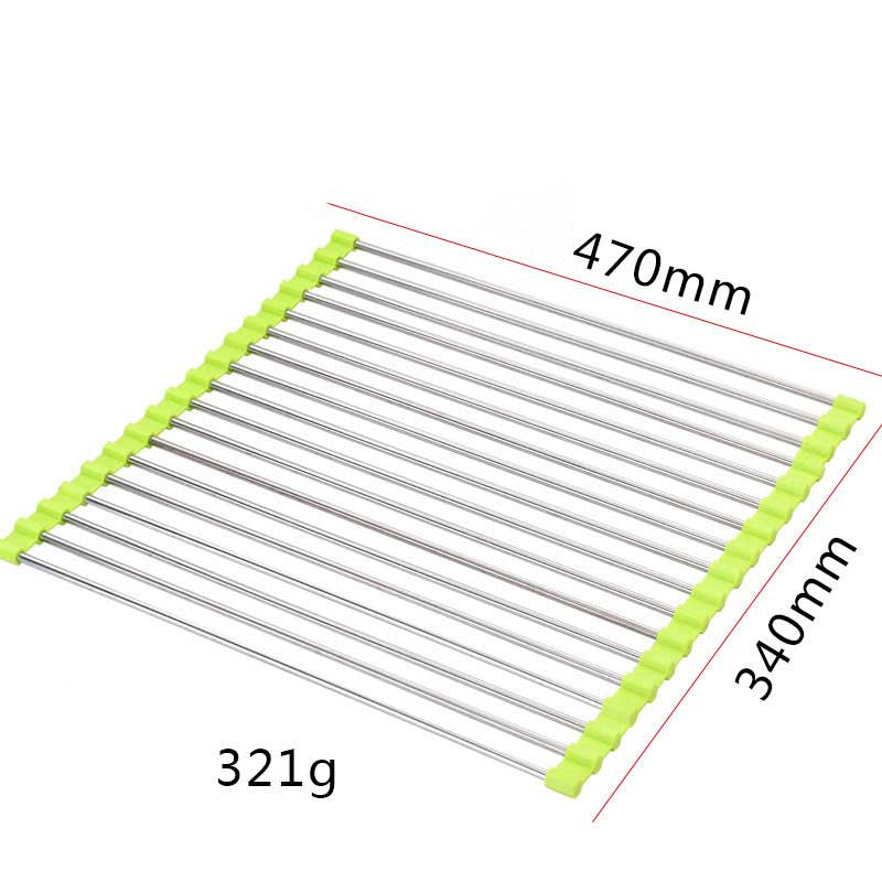 Space-Saving Sink Dish Rack for Neat Kitchen Organization