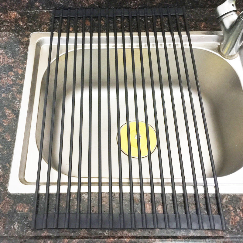 Space-Saving Sink Dish Rack for Neat Kitchen Organization