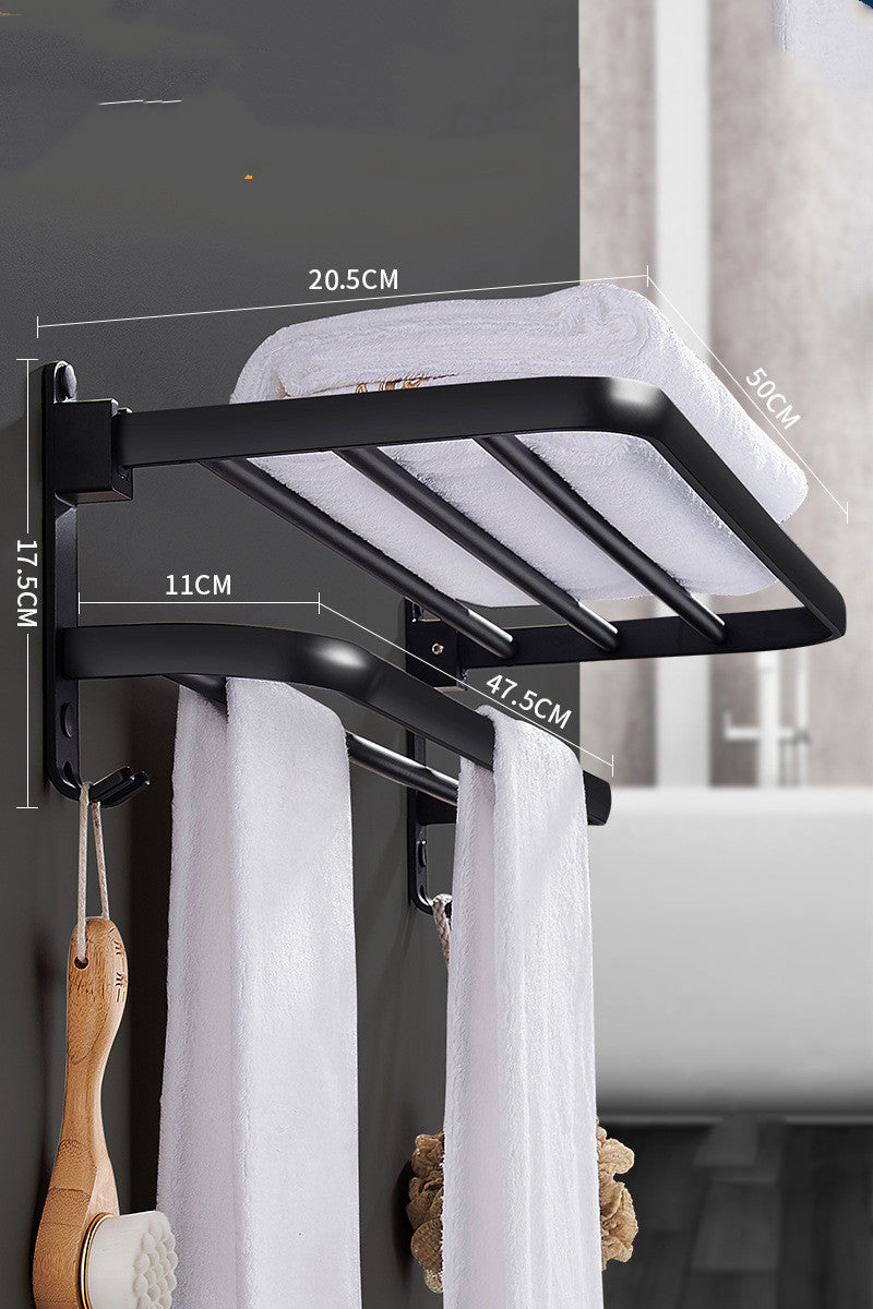 Wall-Mounted Towel Rack for Easy, Drill-Free Bathroom Storage