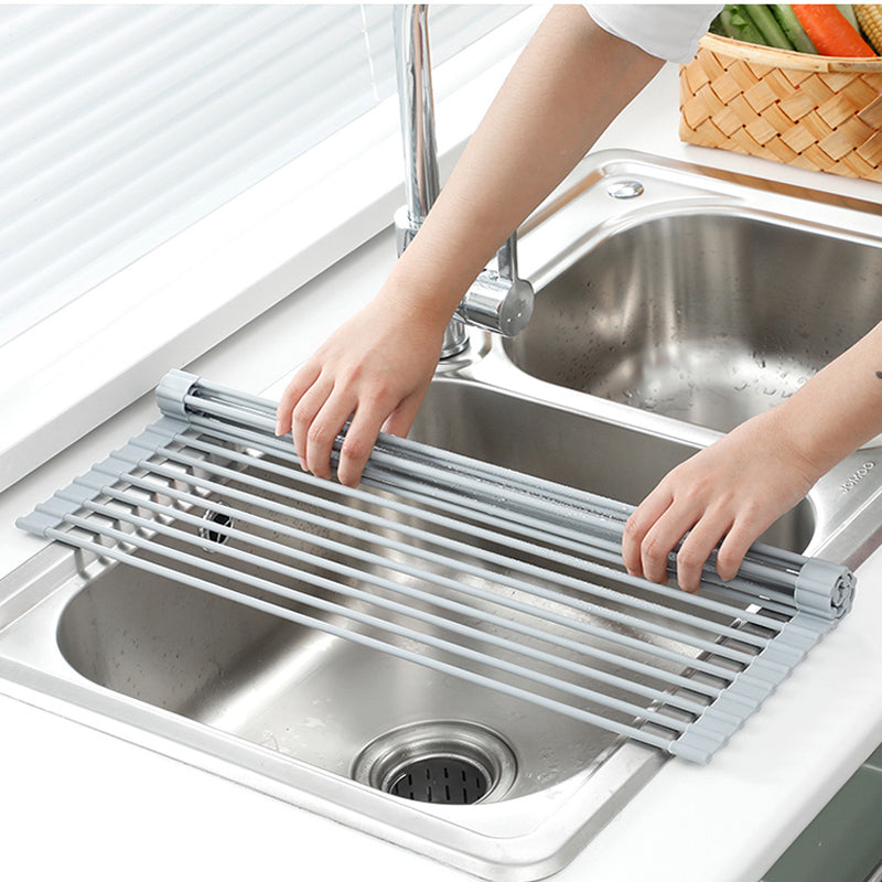 Space-Saving Sink Dish Rack for Neat Kitchen Organization